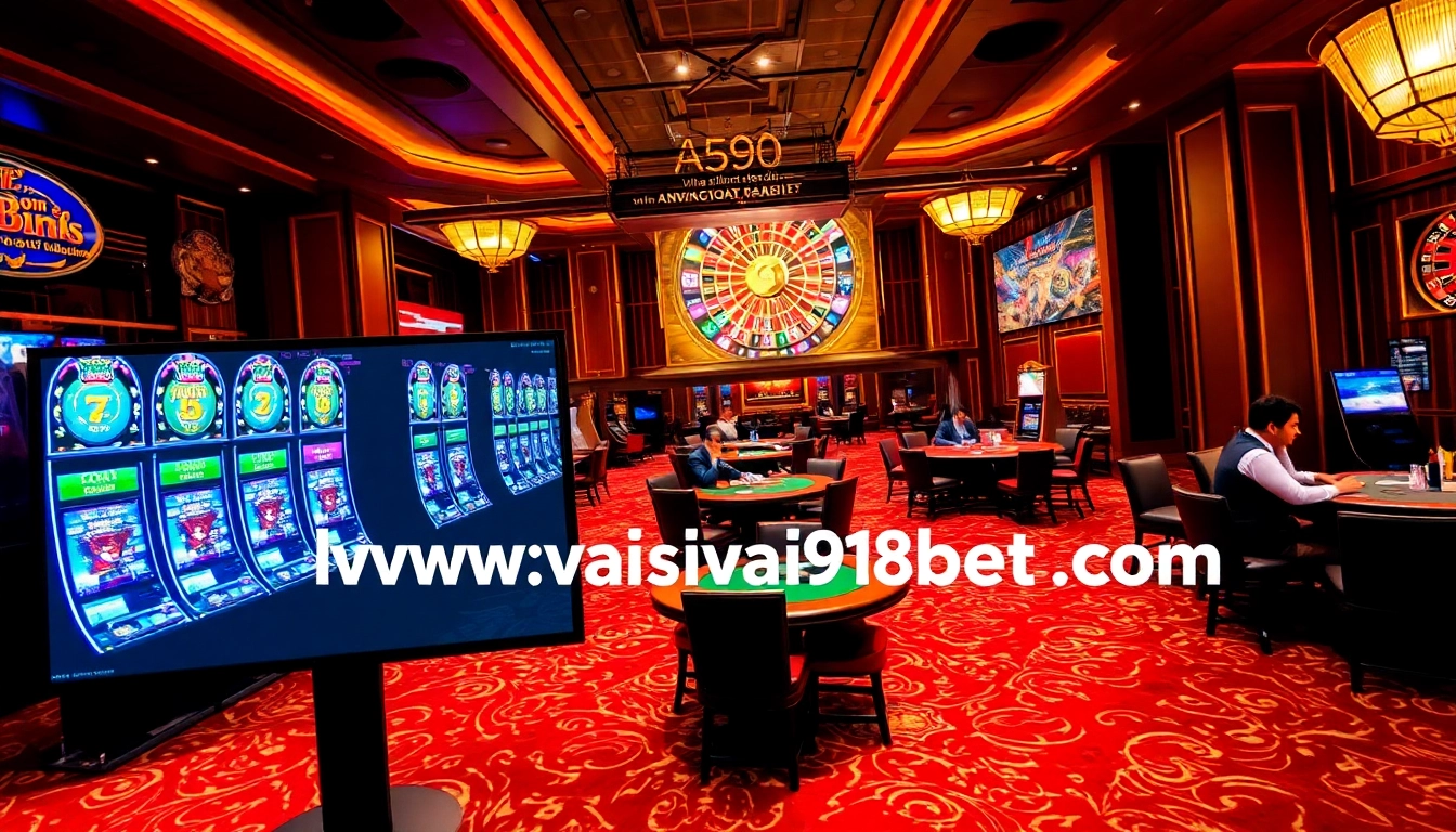 Enjoy the immersive gaming experience at https://vuabai9bet.com/ with vibrant slot machines and poker tables.